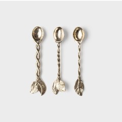 Osanna Visconti Foglie Bronze Coffee Spoons (Set of 3)