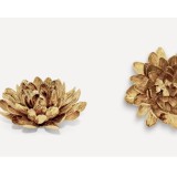 Dahlia Porcelain Gilded Flower - Presse Papier