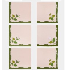 Hand Embroidered Napkins (Set of 12)