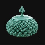 Ceramiche di Caltagirone - Emerald Green Pine Ceramic Box