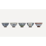 Nishikawa Japan - Small Soy Sauce Bowls (Set of 5)