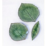 Decorative glazed ceramic Leaf Plates (Set of 3)