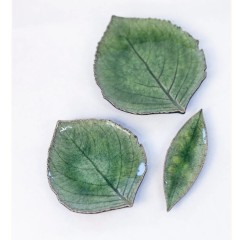 Decorative glazed ceramic Leaf Plates (Set of 3)