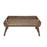 Rattan Breakfast Tray - Brown