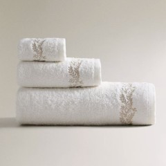 Embroidered Cotton Bath Towel Bundle