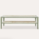 Pavillion Wooden Ottoman - Sage Green