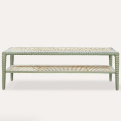 Pavillion Wooden Ottoman - Sage Green